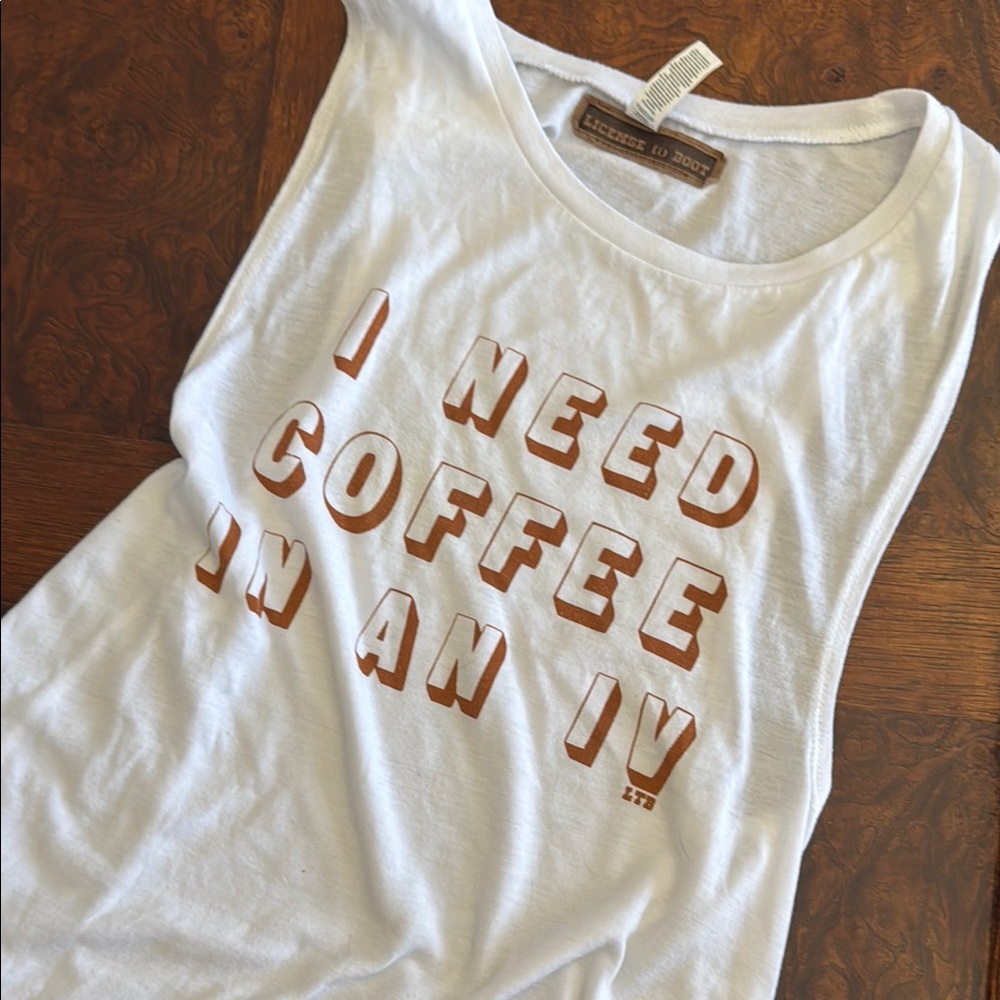 Coffee Print Tank Top